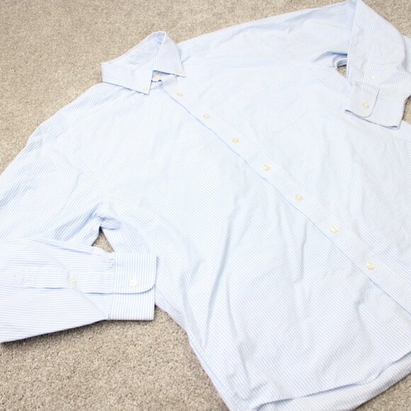 Vineyard Vines Murray Shirt Mens Large Blue/White Striped Long Sleeve Cotton - Picture 7 of 12